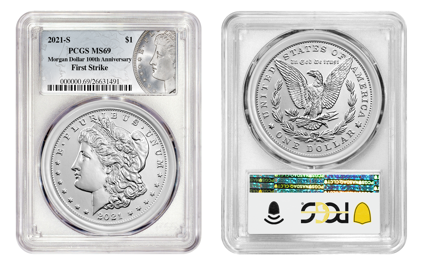 2021 Morgan Silver Dollar with S Mint Mark Graded