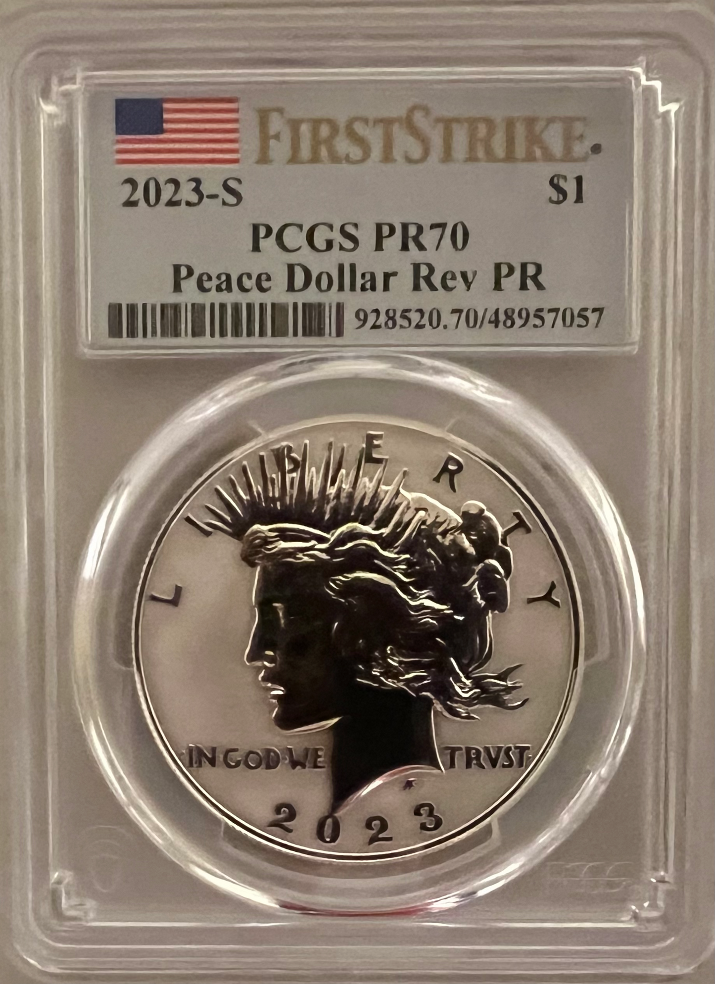 2023-S Reverse Proof $1 Peace Dollar