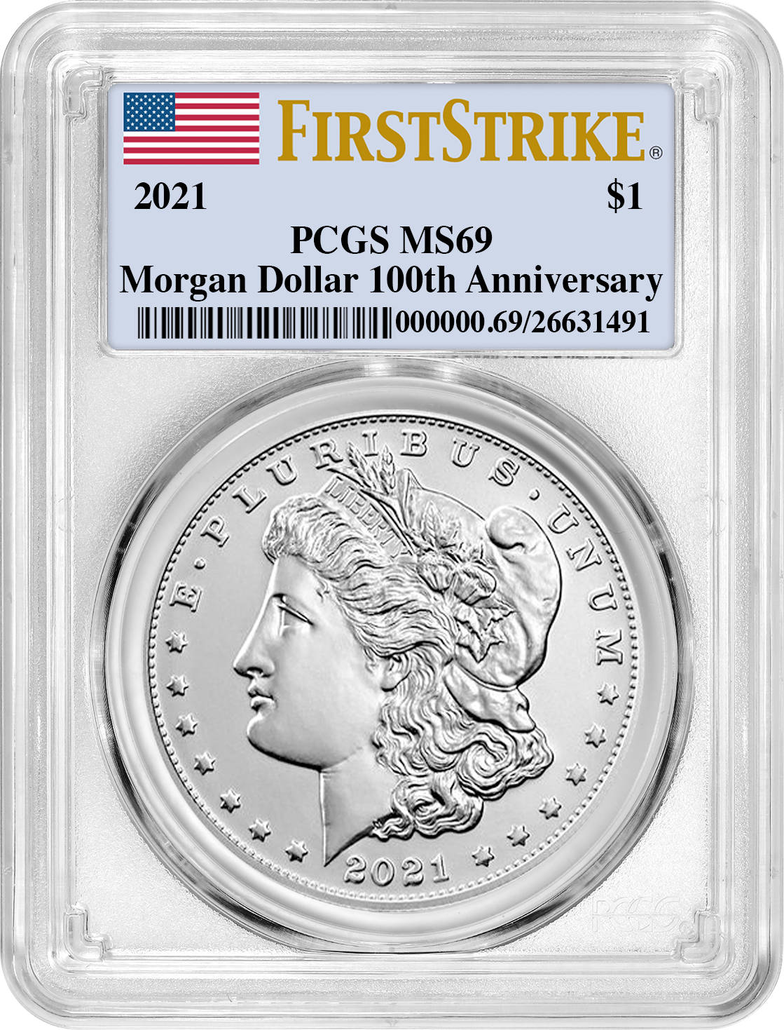 2021 Morgan Silver Dollar (P) No Mint Mark - PCGS