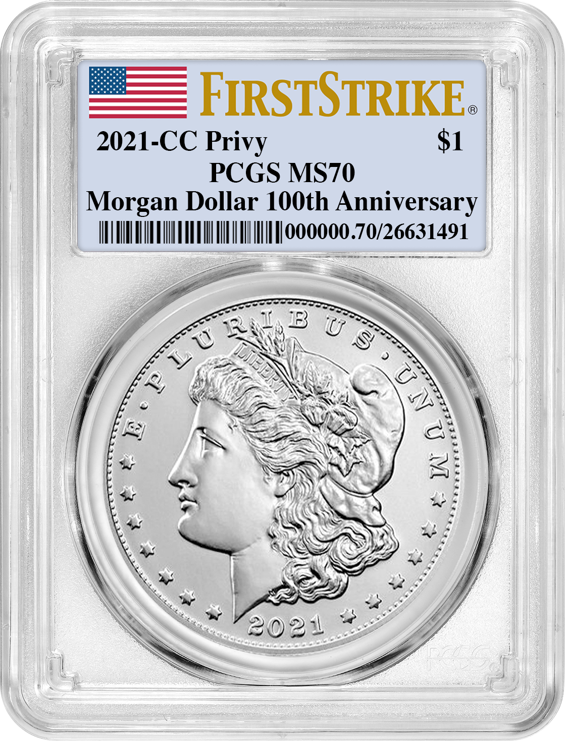 2021 Morgan Silver Dollar CC Graded