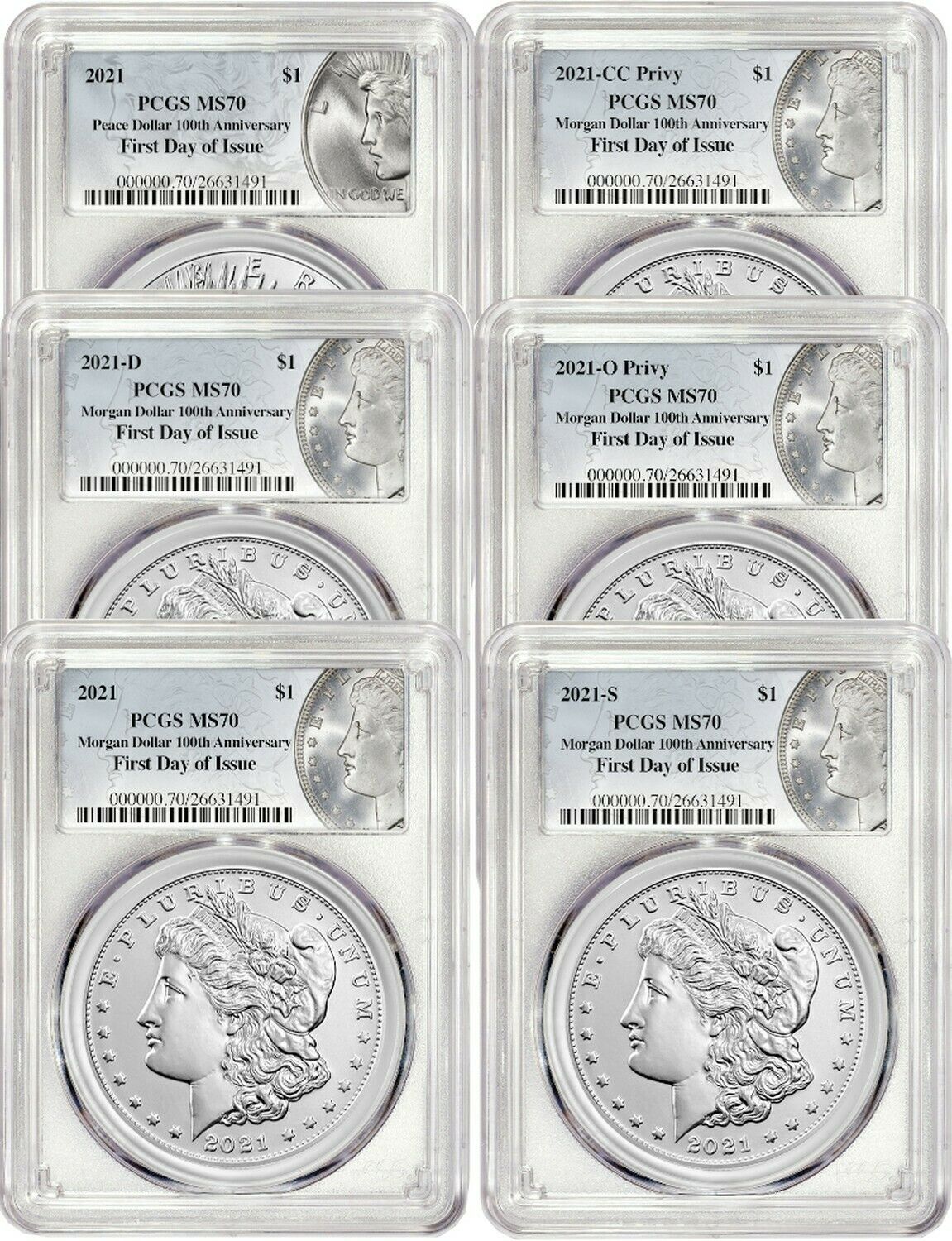 PCGS First Day of Issue MS70