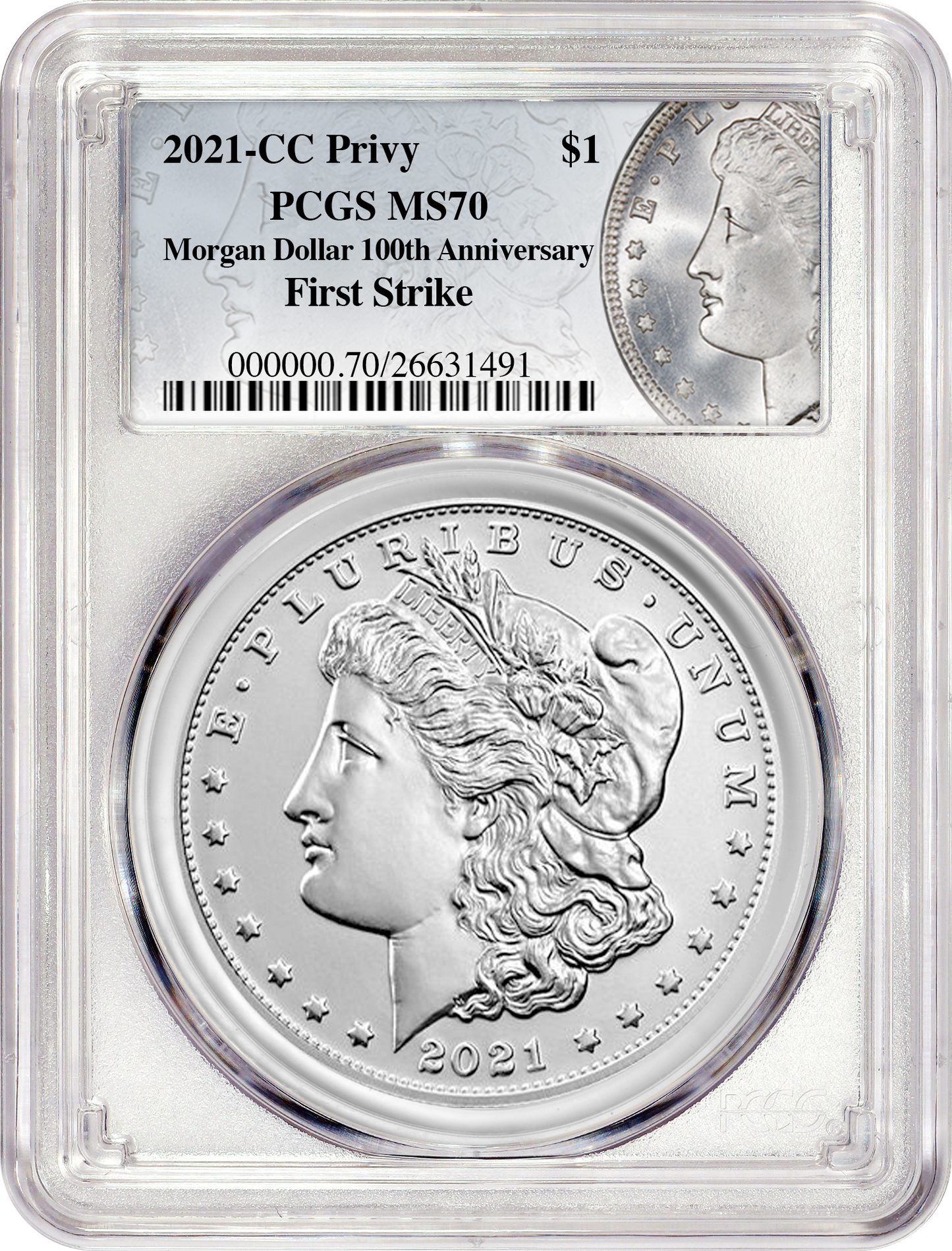 2021 Morgan Silver Dollar CC Graded