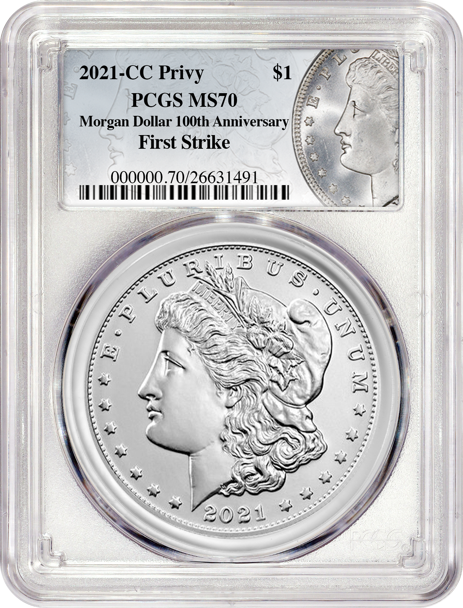 2021 Morgan Silver Dollar CC Graded