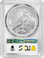 Peace silver coin is graded by PCGS